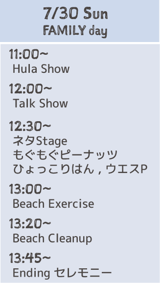 Stage Schedule